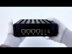 إنتل N100 4 LAN Dual COM كمبيوتر صناعي مصغر بدون مروحة مع WIFI DDR4 16G RAM ويندوز لينكس