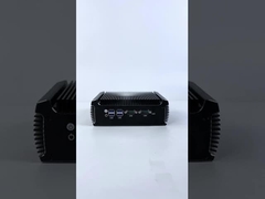 جهاز كمبيوتر صناعي صغير بدون مروحة Intel Core i3 7100U، ذاكرة وصول عشوائي (RAM) سعة 16 جيجابايت، مع منفذي شبكة محلية (LAN) ومنفذي اتصال تسلسلي (COM)