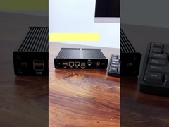 جهاز كمبيوتر صغير صناعي من Intel N100 بدون مروحة وبذاكرة وصول عشوائي (RAM) سعة 16 جيجابايت و 2 منفذ شبكة محلية (LAN) و 2 منفذ تسلسلي (COM)