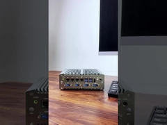 معالج Intel Core I7-10510U مع أربع شبكات LAN وستة COMs كمبيوتر صناعي صغير