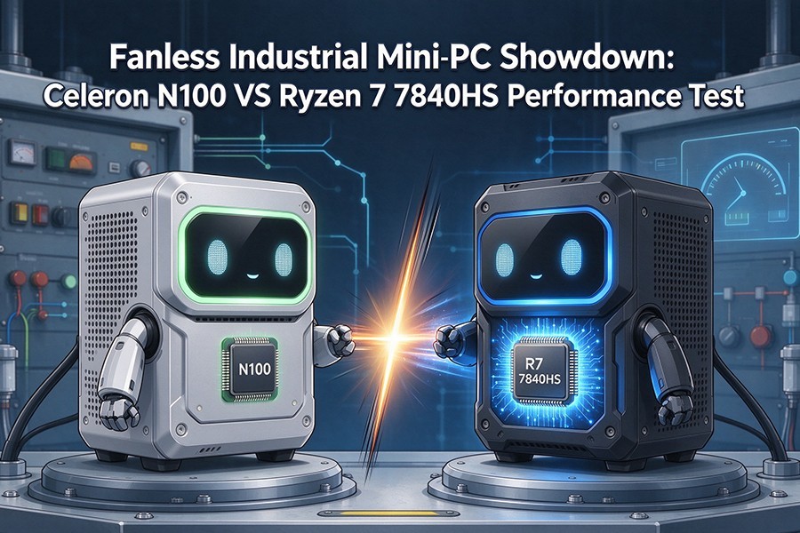 أحدث مدونات الشركة حول Fanless Industrial Mini PC Showdown: Celeron N100 VS Ryzen 7 7840HS Performance Test