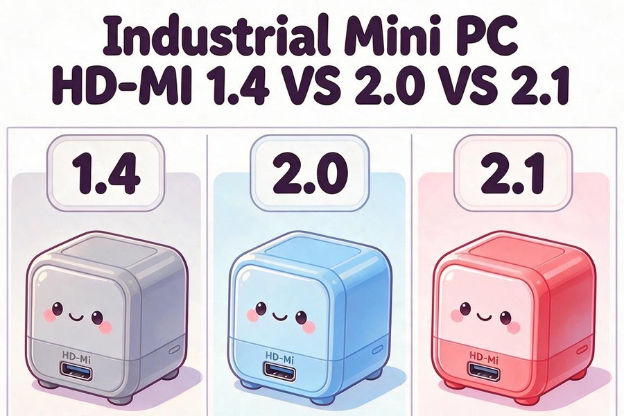 أحدث مدونات الشركة حول Industrial Mini PC HD-MI 1.4 VS 2.0 VS 2.1: Display Interface Comparison for 4K 8K Industrial Monitoring