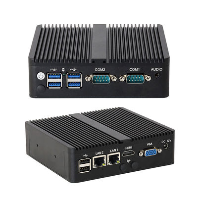 شراء حاسوب لينكس بدون مروحة مع مخزن COM M.2 مزدوج Intel J6412 Mini PC online manufacture