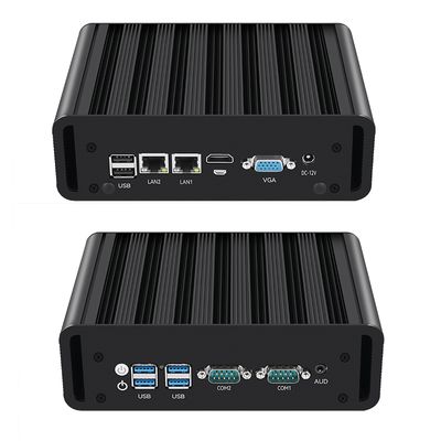 شراء كمبيوتر صناعي صغير بمعالج Intel Core i7 4500U مع شبكة LAN مزدوجة ومنفذ COM مزدوج و 4 منافذ USB3.0 تصنيع عبر الإنترنت