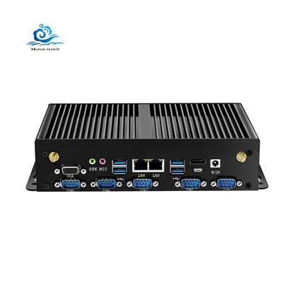 شراء كمبيوتر صناعي HLY J1900 بـ 8 منافذ USB و 3G/4G LTE وحجم مدمج 235x137x55 مم كمبيوتر مدمج بدون مروحة تصنيع عبر الإنترنت