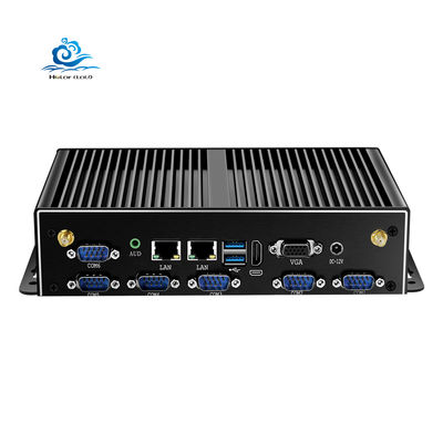 شراء حاسوب صناعي بدون مروحة مع Intel Core i5-7200U 2 Gigabit NIC RS485 RJ45 Mini PC تصنيع عبر الإنترنت