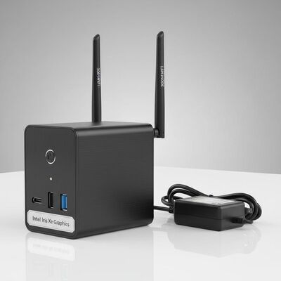 شراء جهاز كمبيوتر ميني مزدوج 300M Wifi مع رسومات Intel Iris Xe المتكاملة ومحول 12V 2.4 للشبكات اللاسلكية تصنيع عبر الإنترنت