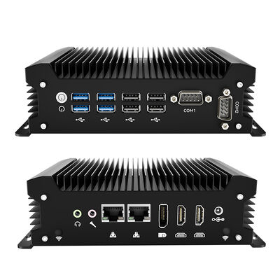 شراء معالج Intel Core U5 135U كمبيوتر صغير صناعي بدون مروحة مع منفذين LAN و2 منافذ RS232 COM و8 USB 2 HD-MI و1 DP واجهات تصنيع عبر الإنترنت