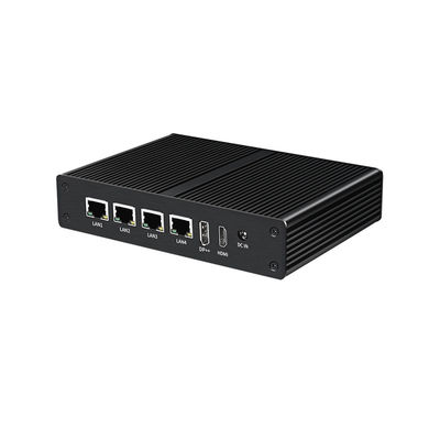 كمبيوتر صناعي صغير بدون مروحة لينكس إنتل N100 DDR4 16G رام 4LAN دوال كوم