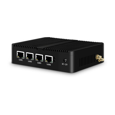 إنتل J1900 ميني بي سي جدار الحماية PFsense 4 جيجابيت LAN ويندوز 10 يدعم شاشة مزدوجة