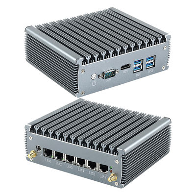 إنتل سيليرون 3865U 2 نواة 2 خيوط جدار الحماية جهاز توجيه كمبيوتر مصغر مع 6 إثنتر DDR4