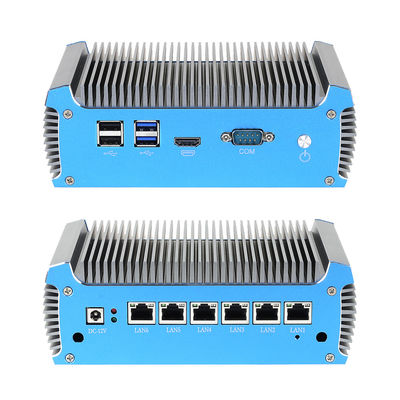 6 RJ45 Ethernet Soft Router PC مع DDR4 حتى 8G ومعالج Intel Celeron 3865U