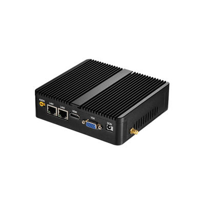 كمبيوتر صناعي مصغر بدون مروحة مع معالجات Intel Celeron LAN مزدوج COM مزدوج