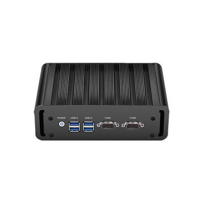 جهاز كمبيوتر Intel Core i5 4200U الصناعي بدون مروحة جهاز كمبيوتر Ethernet مزدوج جهاز كمبيوتر COM مزدوج