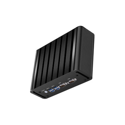 2LAN 2COM جهاز كمبيوتر صناعي بدون مروحة Intel Core i5 معالج آلومنيوم جهاز كمبيوتر هيكل