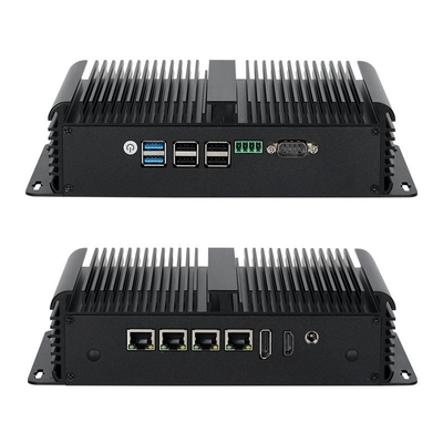 معالج إنتل N100 مع أربعة LAN Dual COM وستة USB Industrial Mini PC